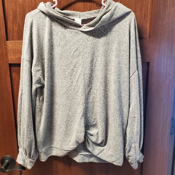 Venus Women's Hacci Jogger & Sweatshirt Set Heather Grey - Picture 4 of 9